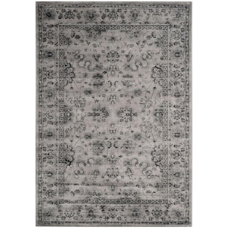 Safavieh Vintage Power Loomed Rectangle Rug- Grey - Ivory- 5 ft. 1 in. x 7 ft. 7 in. VTG430A-5